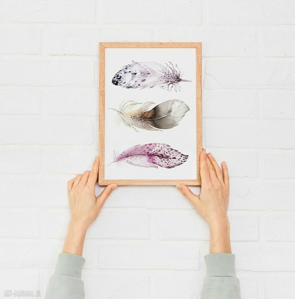 Piórka - plakat 30x40 cm dla dziewczynki