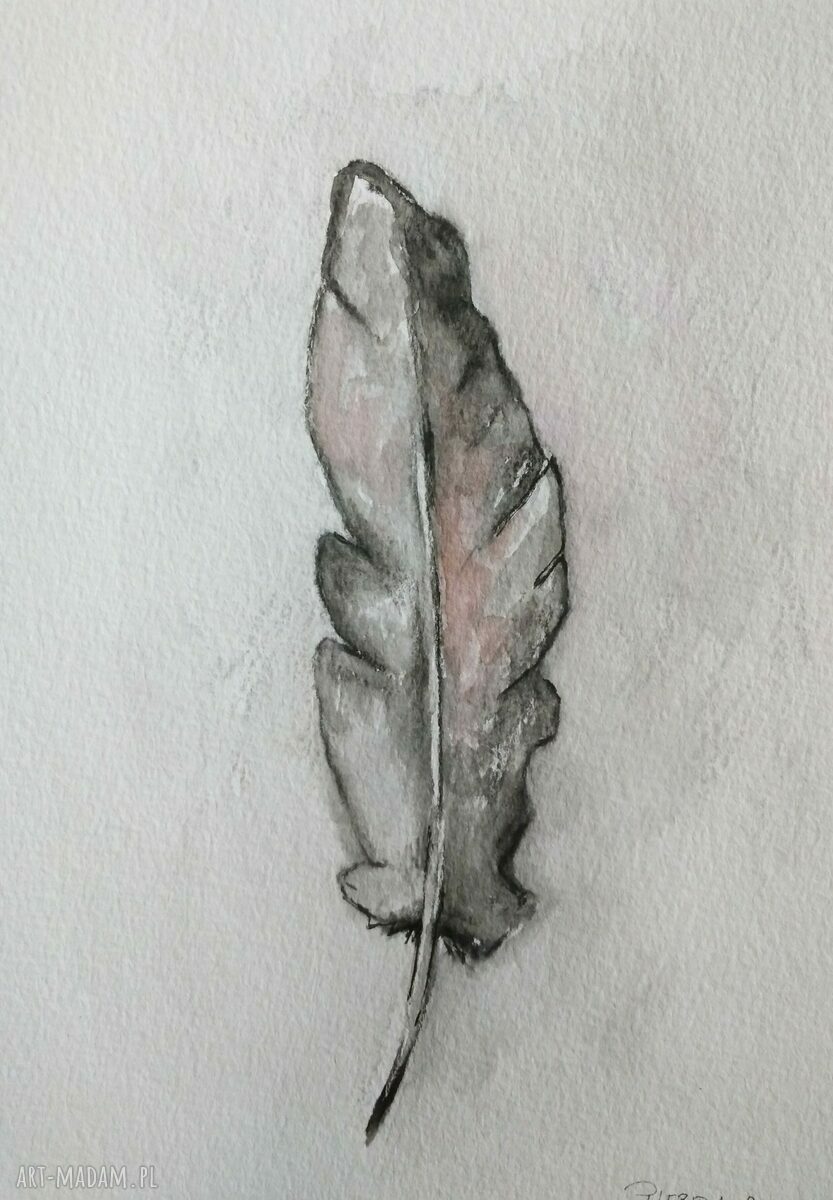 Piórko - akwarela w formacie A5 (Paulina Lebida)