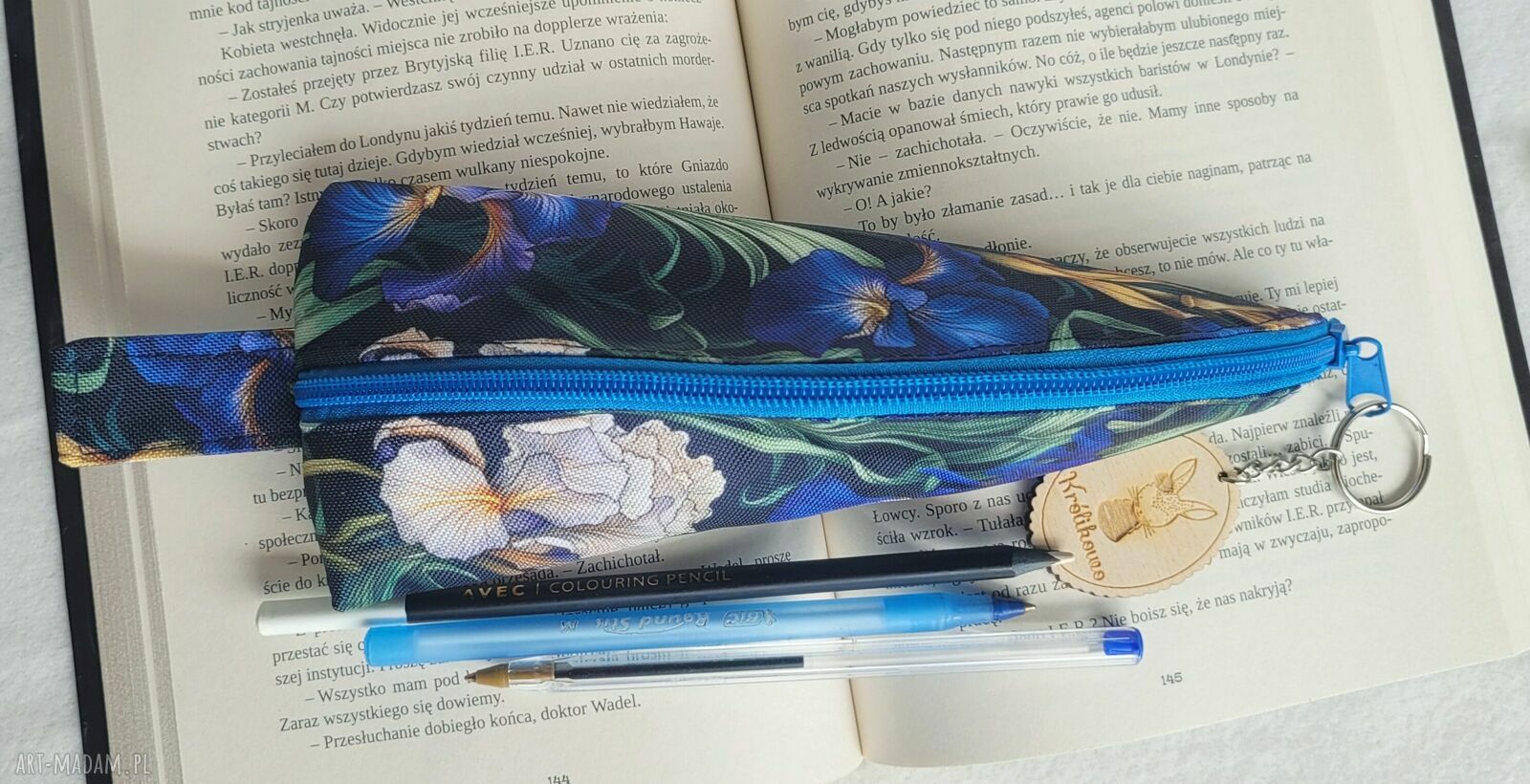 Piórnik-kosmetyczka Irysy dla mamy - na szkołę, makijaż i okulary