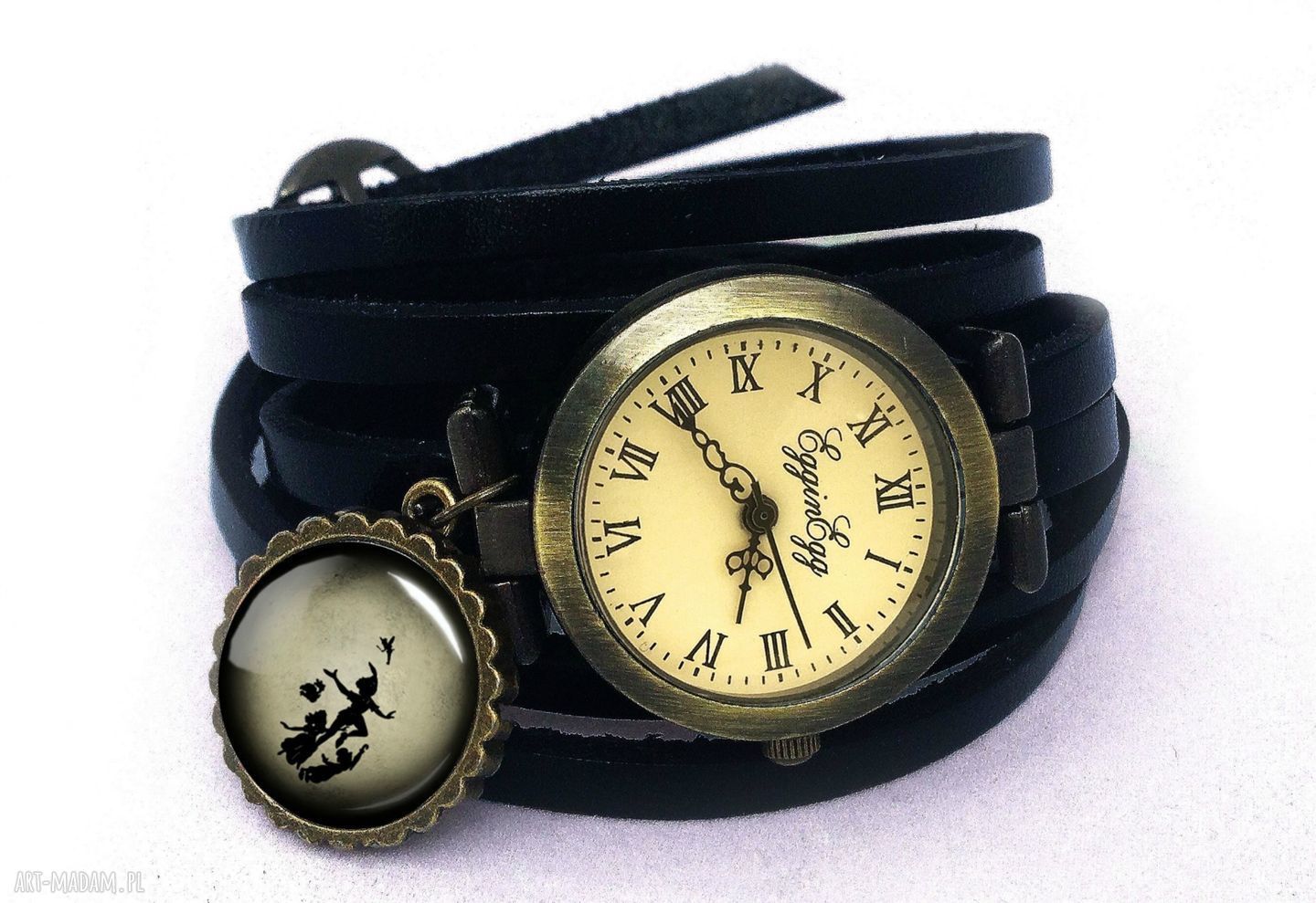 Piotruś pan zegarek bransoletka skórzanym pasku skórzany prezent