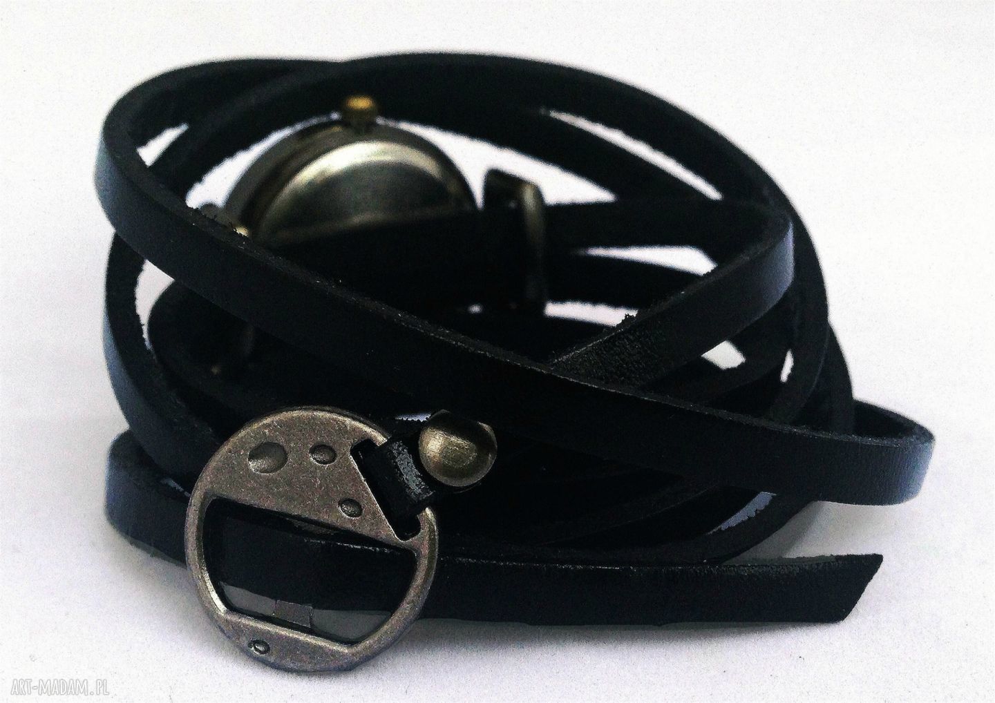 zegarki: Piotruś Pan Zegarek / bransoletka na skórzanym pasku hand made