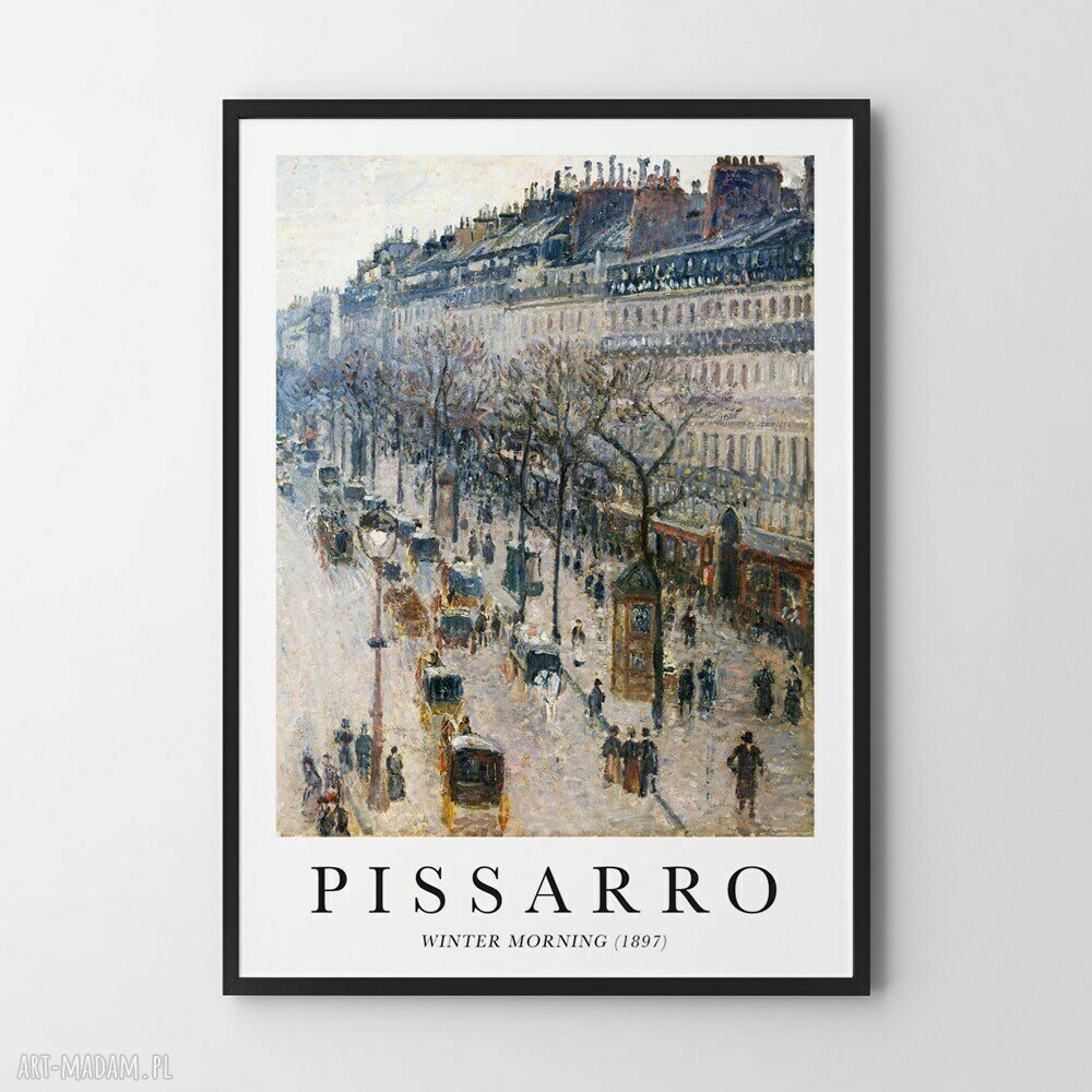 Pissarro Winter Morning - plakat 40x50 cm bez ramy