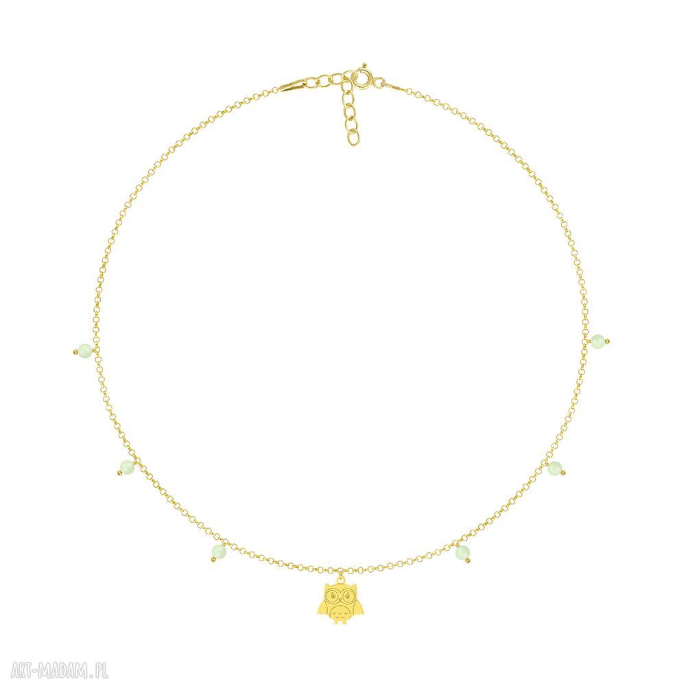 Naszyjnik sówką perełkami swarovskiego for kids perła