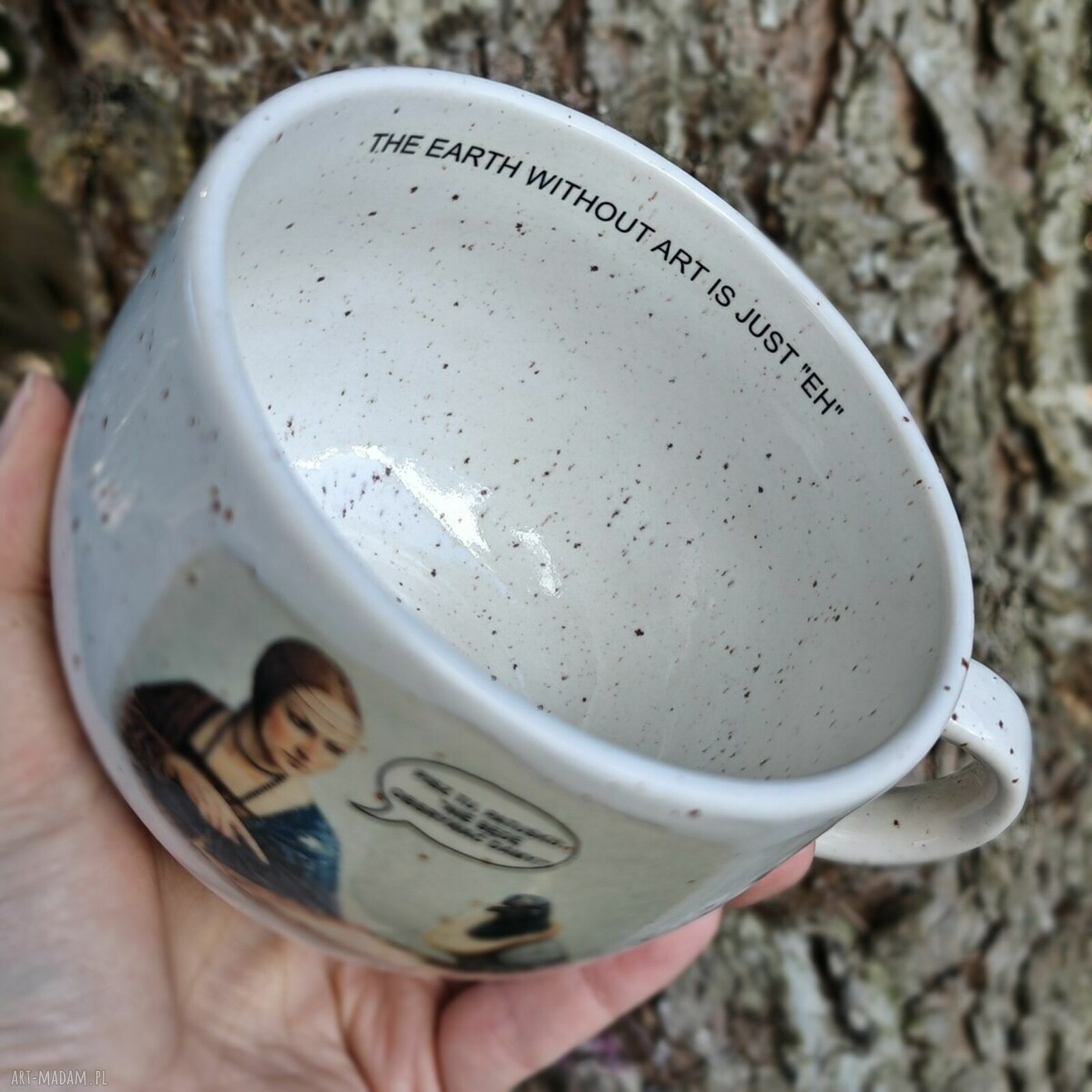 Pisz tu, patusku - kubek ceramiczny 600 ml XXL Monifaktura