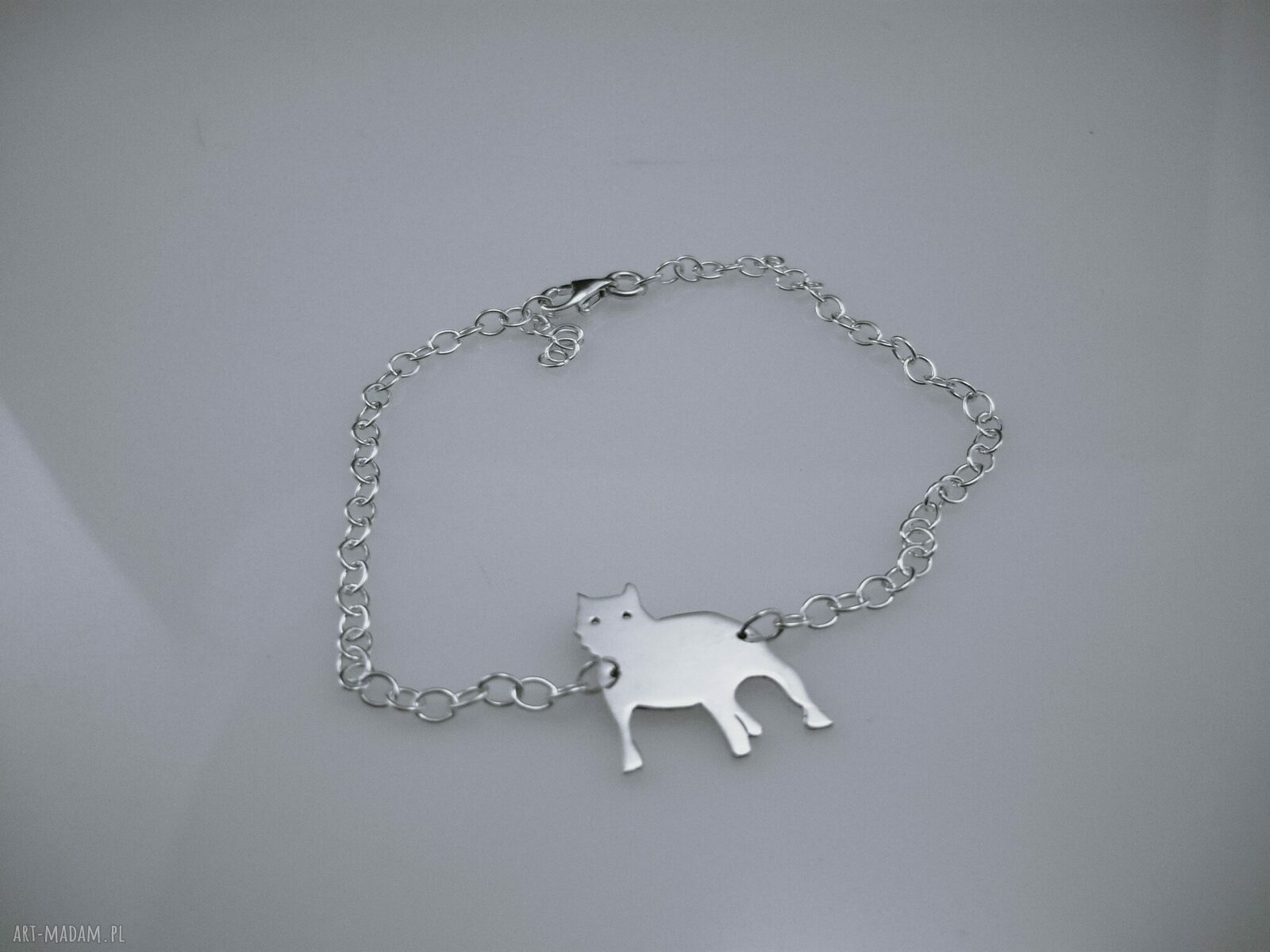 Bransoletka Pit Bull Terier ze srebra 925 (nr 6)