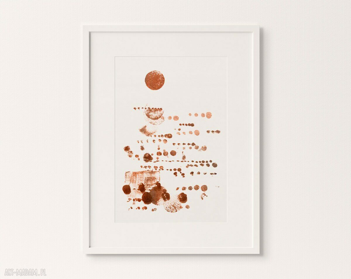 Plakat 100x70 cm - zachód słońca w stylu boho „pejaż”