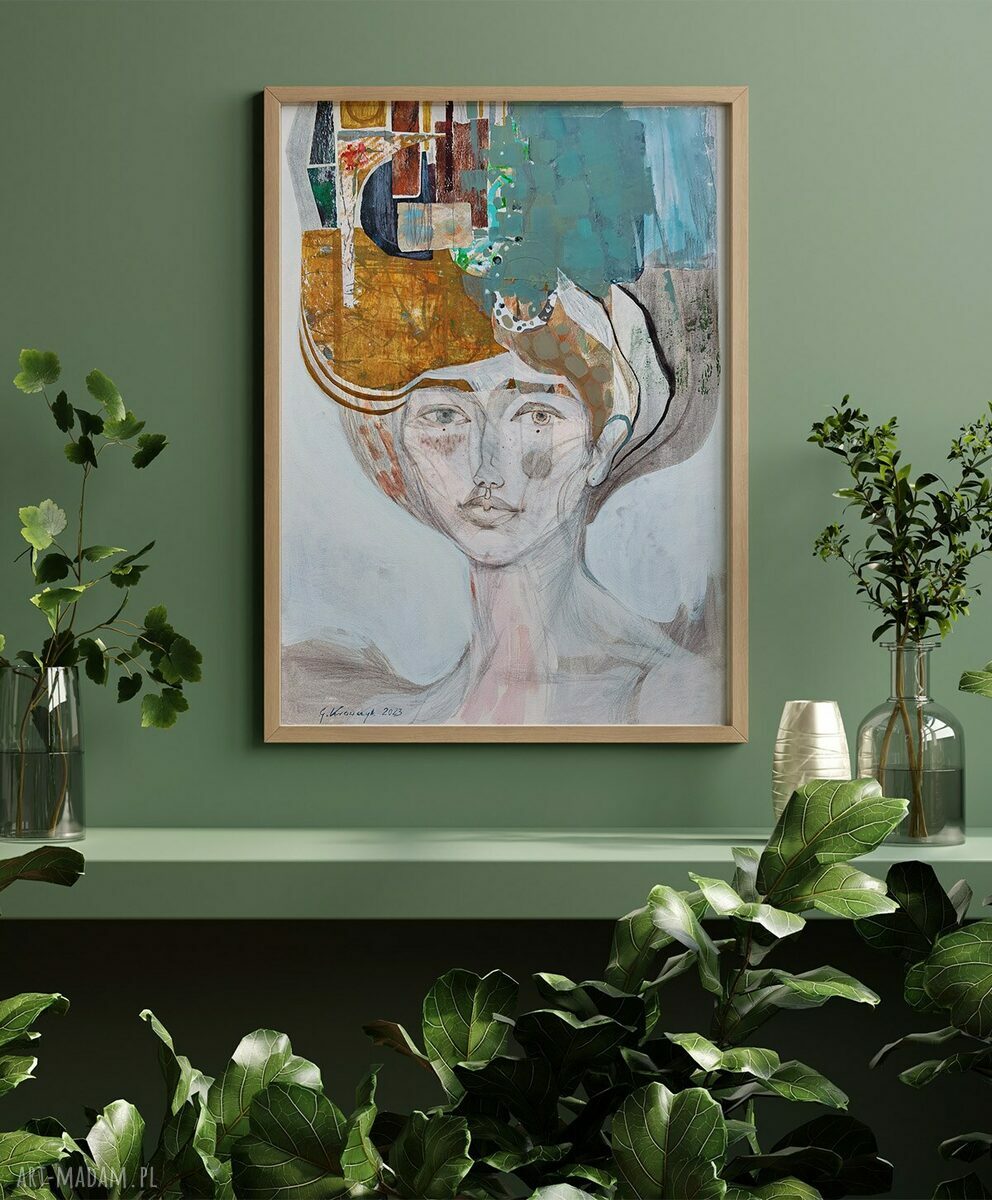 Plakat 30x40 cm - Kobieta nie z tej epoki (portret kobiety)