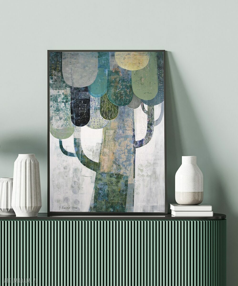 Plakat 30x40 cm - Sekrety drzewa III (nowoczesna abstrakcja)