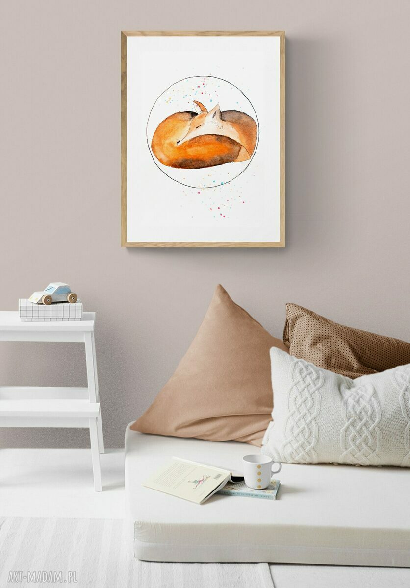Plakat 30x40 cm Rudy Lisek - bajka na Twojej ścianie