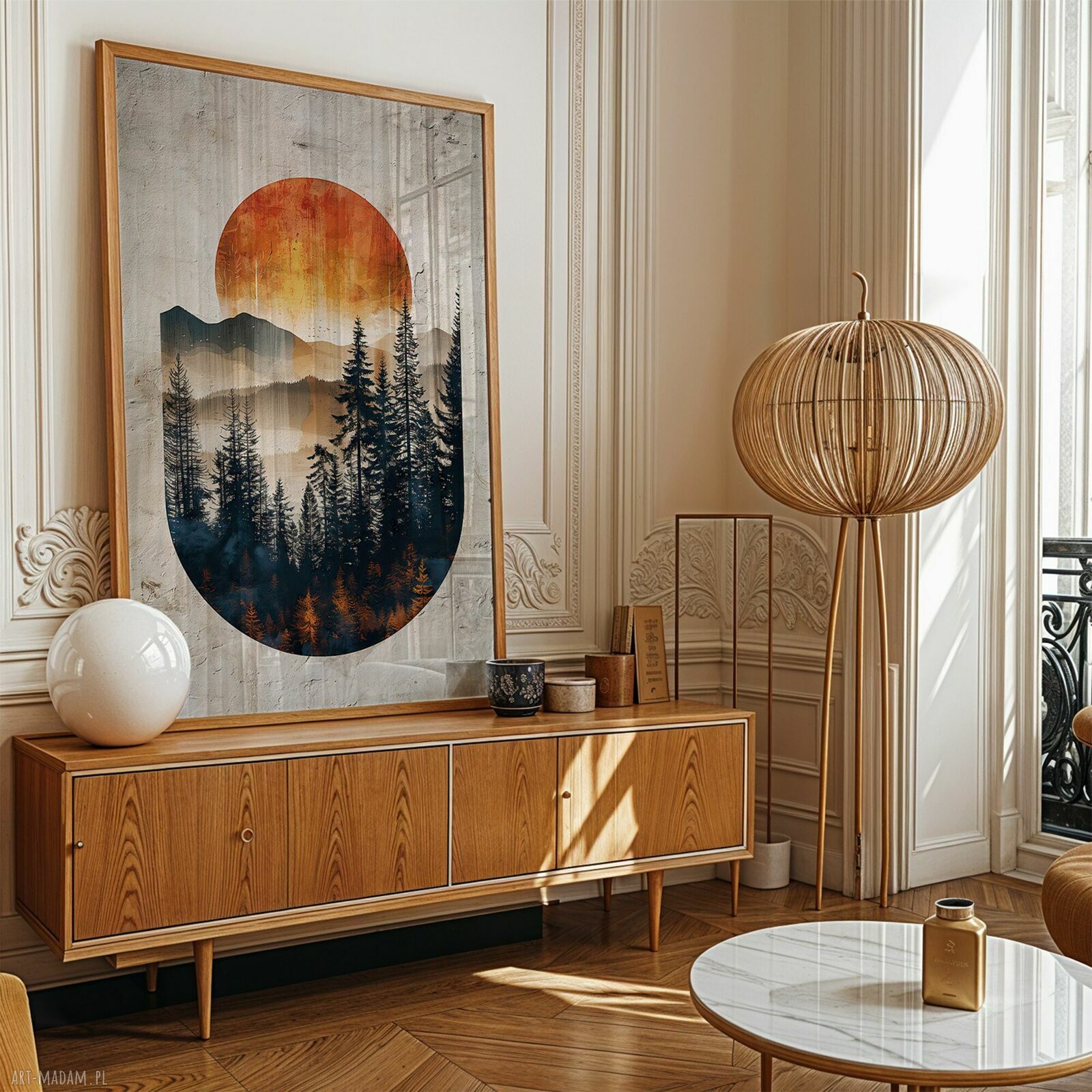Plakat 30x40 cm - Abstrakcyjny las (2 -0745)
