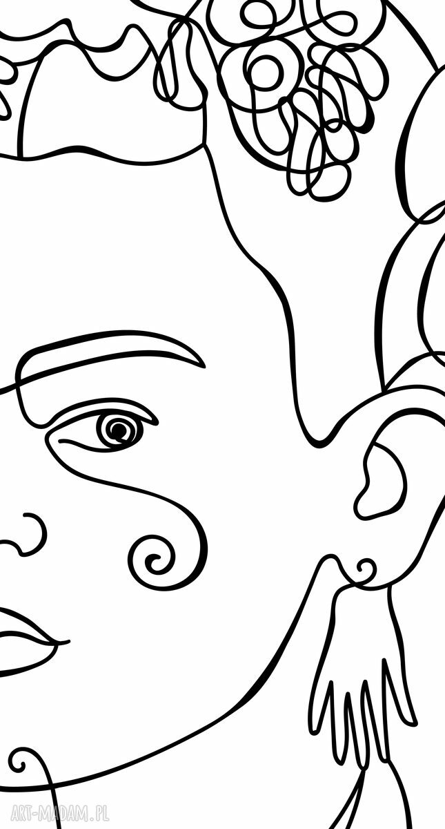 Plakat 30x40 cm Frida kreska 2 - minimalistyczny portret Kahlo