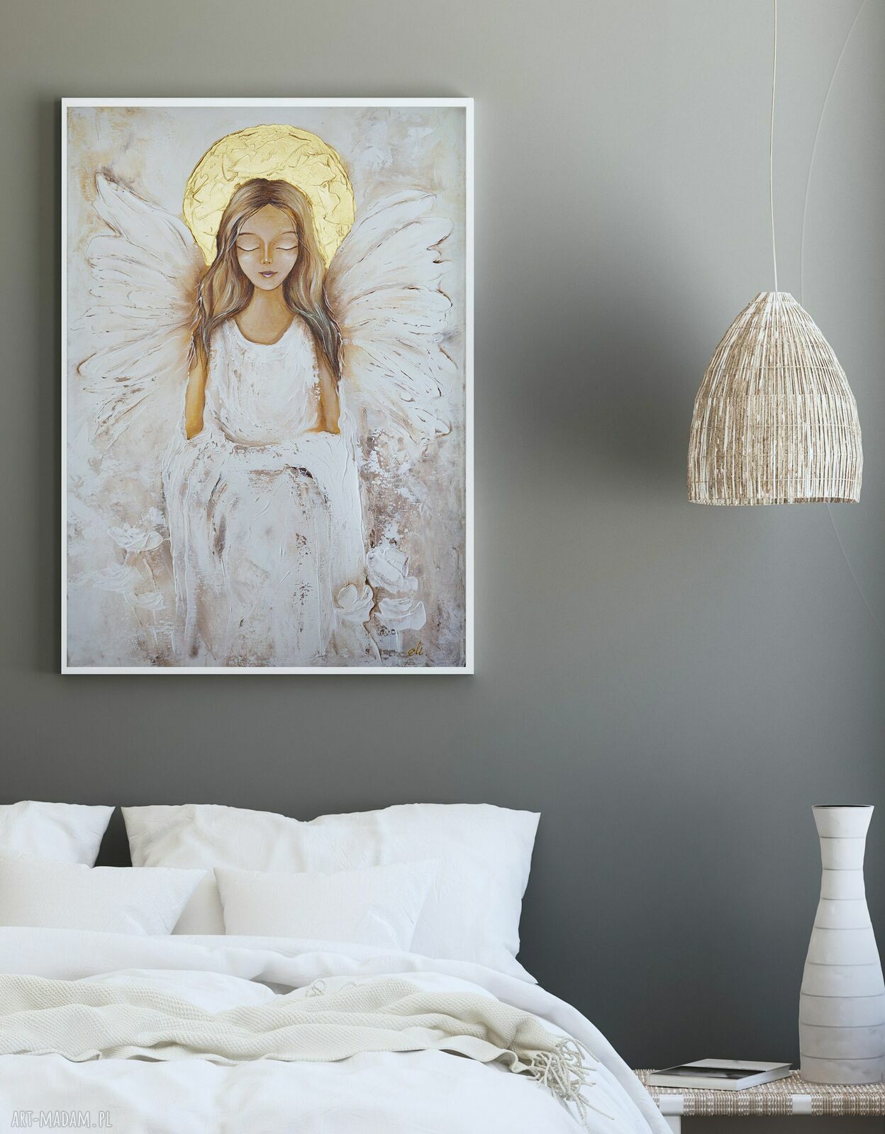 Plakat 40x50 cm Anioł w bieli 2 -0622