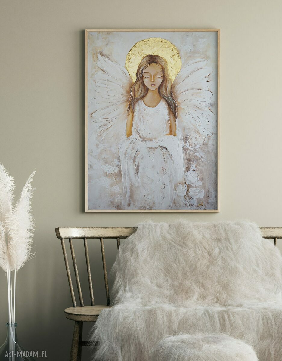 Plakat 40x50 cm Anioł w bieli 2 -0622