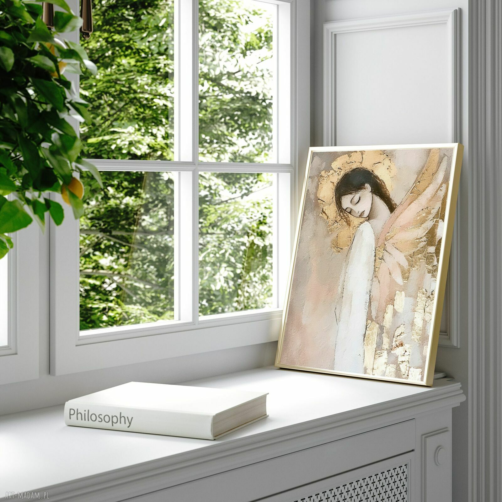 Plakat 40x50 cm Śpiący Anioł - anioł w kobiecym wydaniu