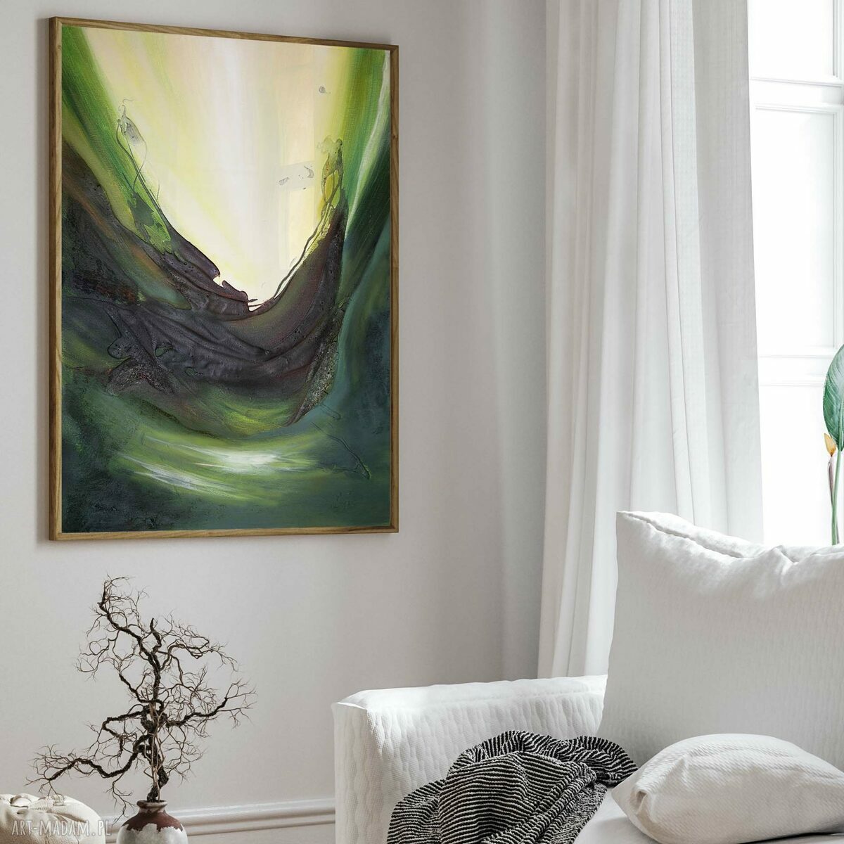 Plakat 40x50 cm - Abstrakcja Zielona Głębia (bez ram)