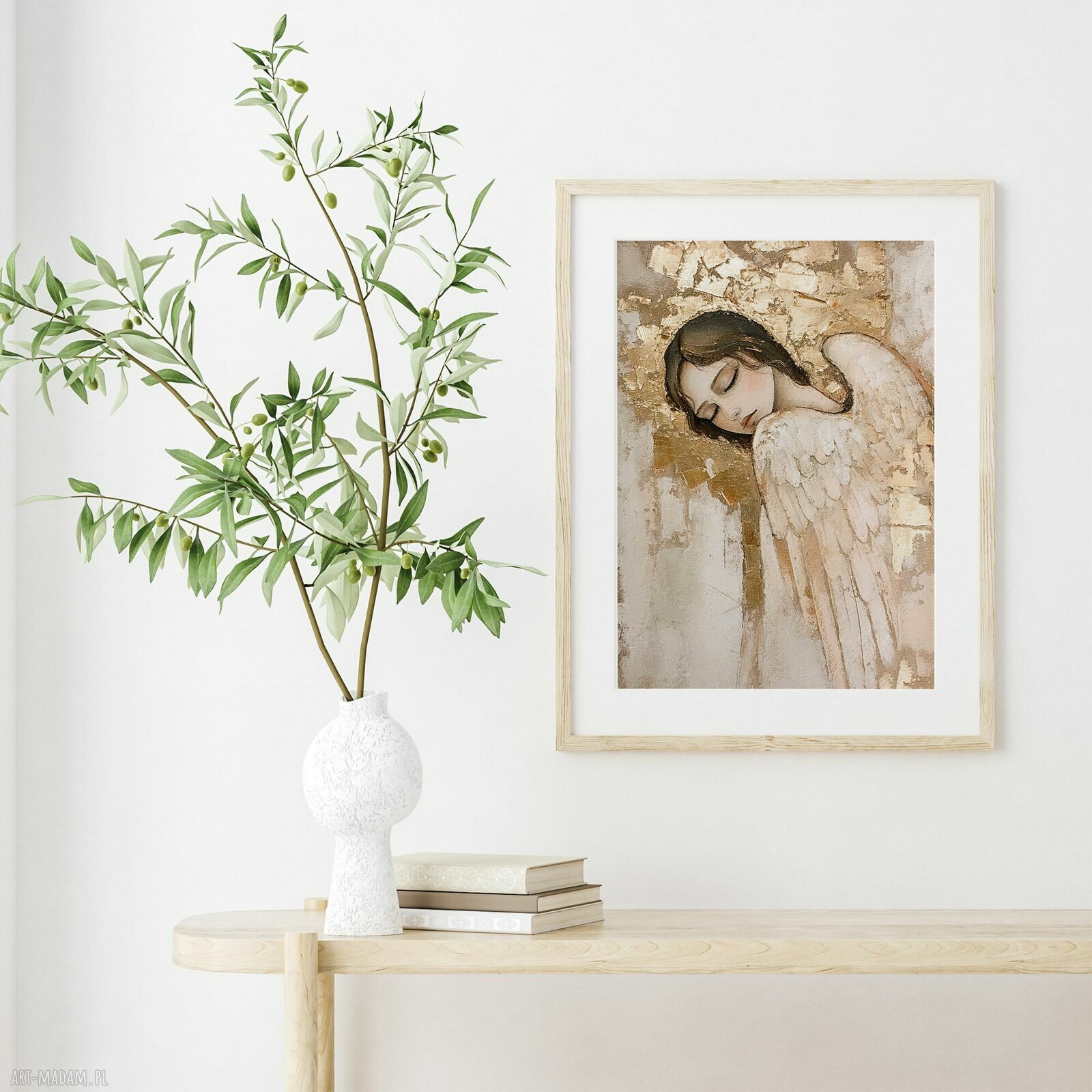 Plakat 40x50 cm Śpiący Anioł na Komunię (2-0506)
