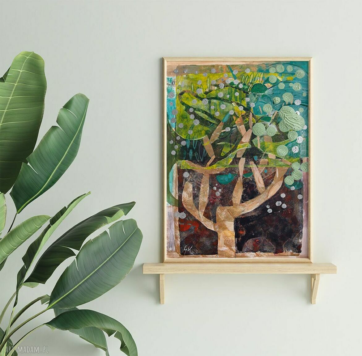 Plakat 50x70 cm - Drzewo deszczowe II (botaniczny)