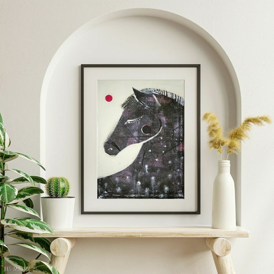 Plakat 50x70 cm - Koń Kasztan