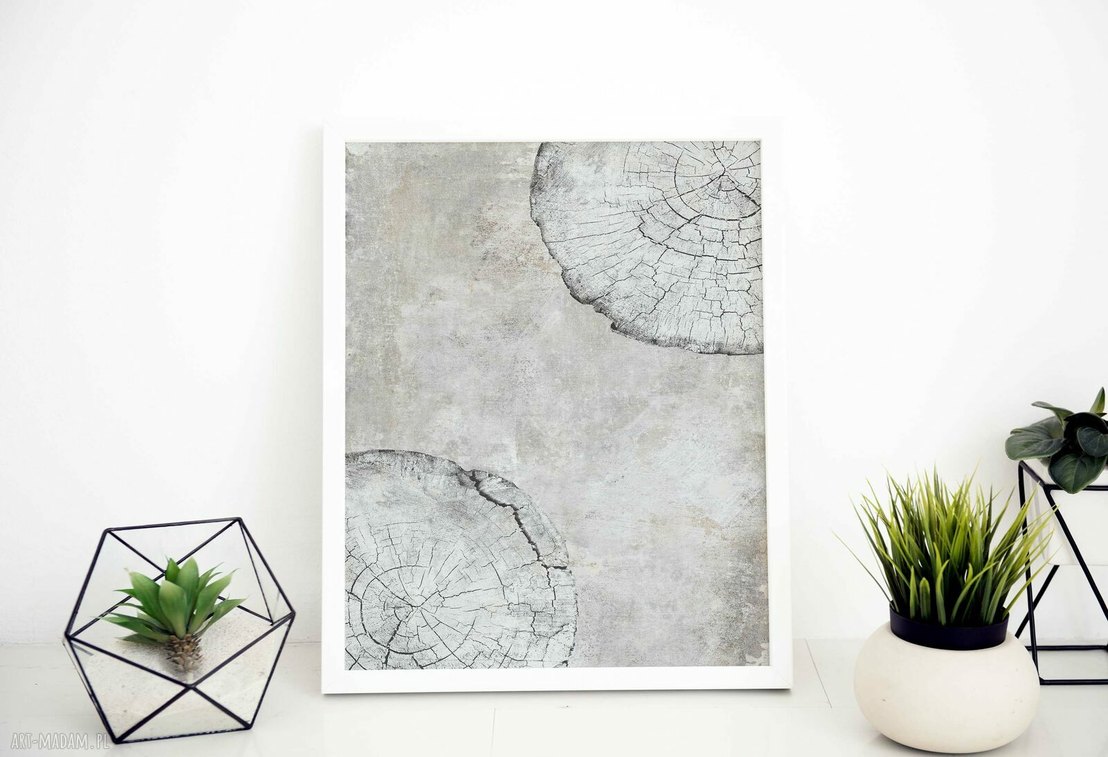 Plakat 50x70 cm Delikatny wzór drewna w stylu Natura i Wabi-Sabi