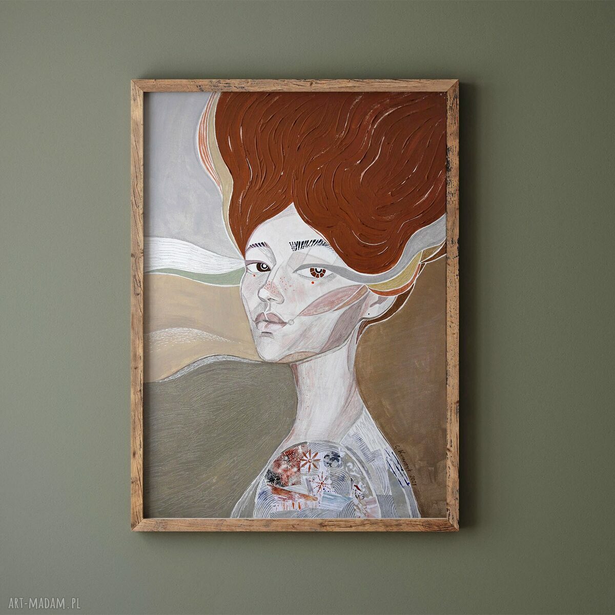 Plakat 50x70 cm - Wydmy - portret kobiety