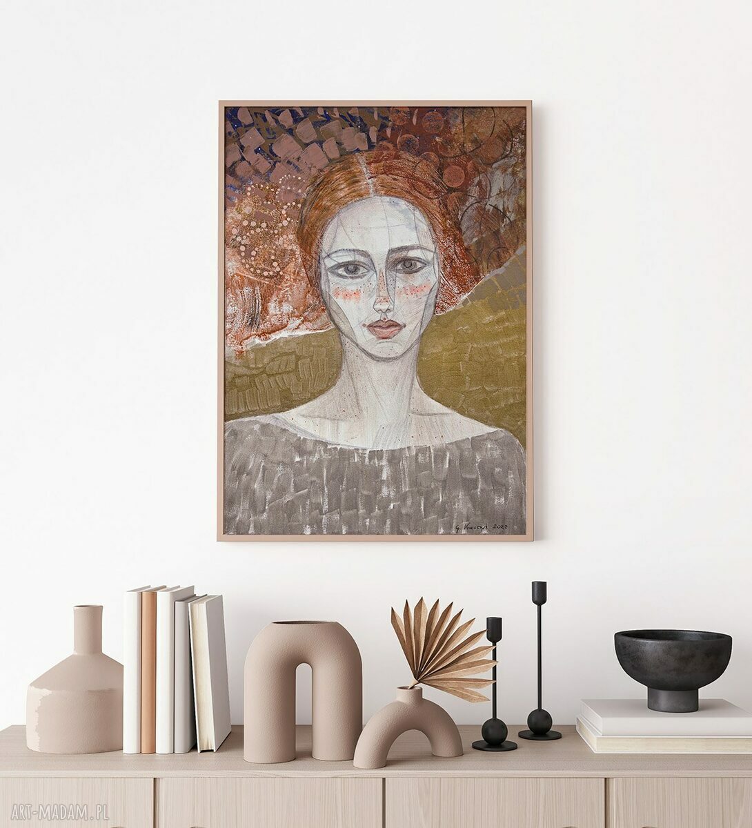 Plakat 50x70 cm Anne - ruda kobieta Ania