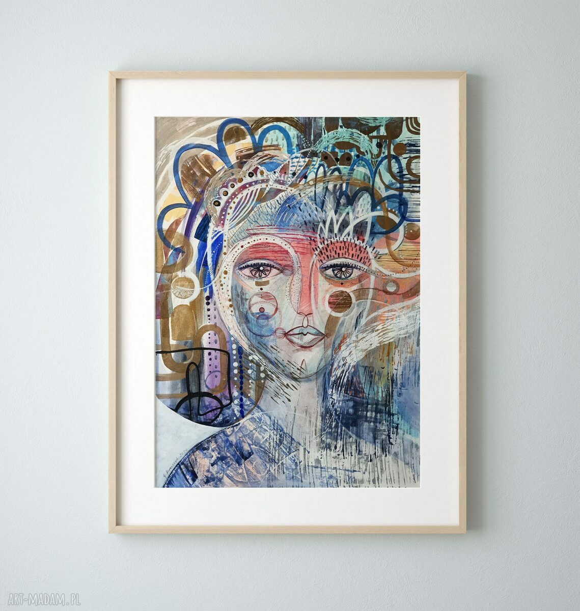 Plakat 50x70 cm Arabela - abstrakcyjna twarz kobiety