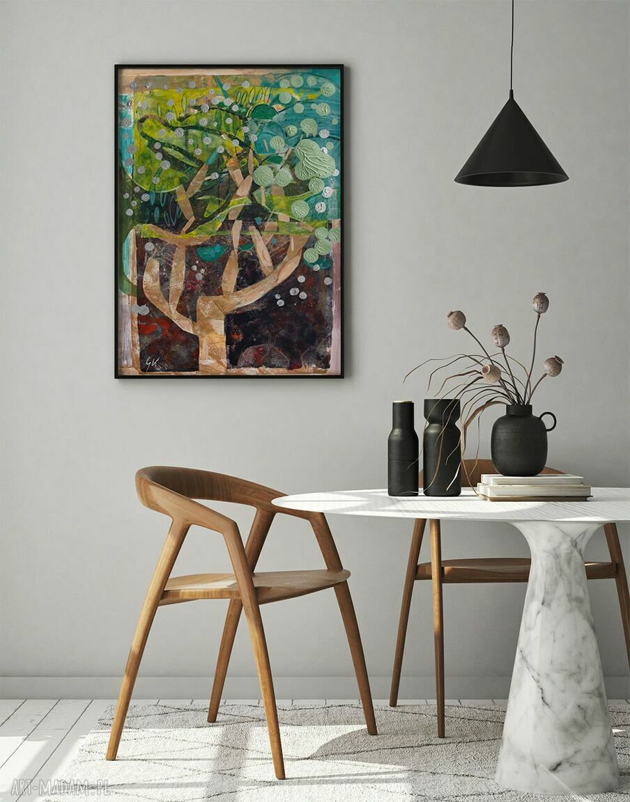 Plakat 50x70 cm - Drzewo deszczowe II (botaniczny)