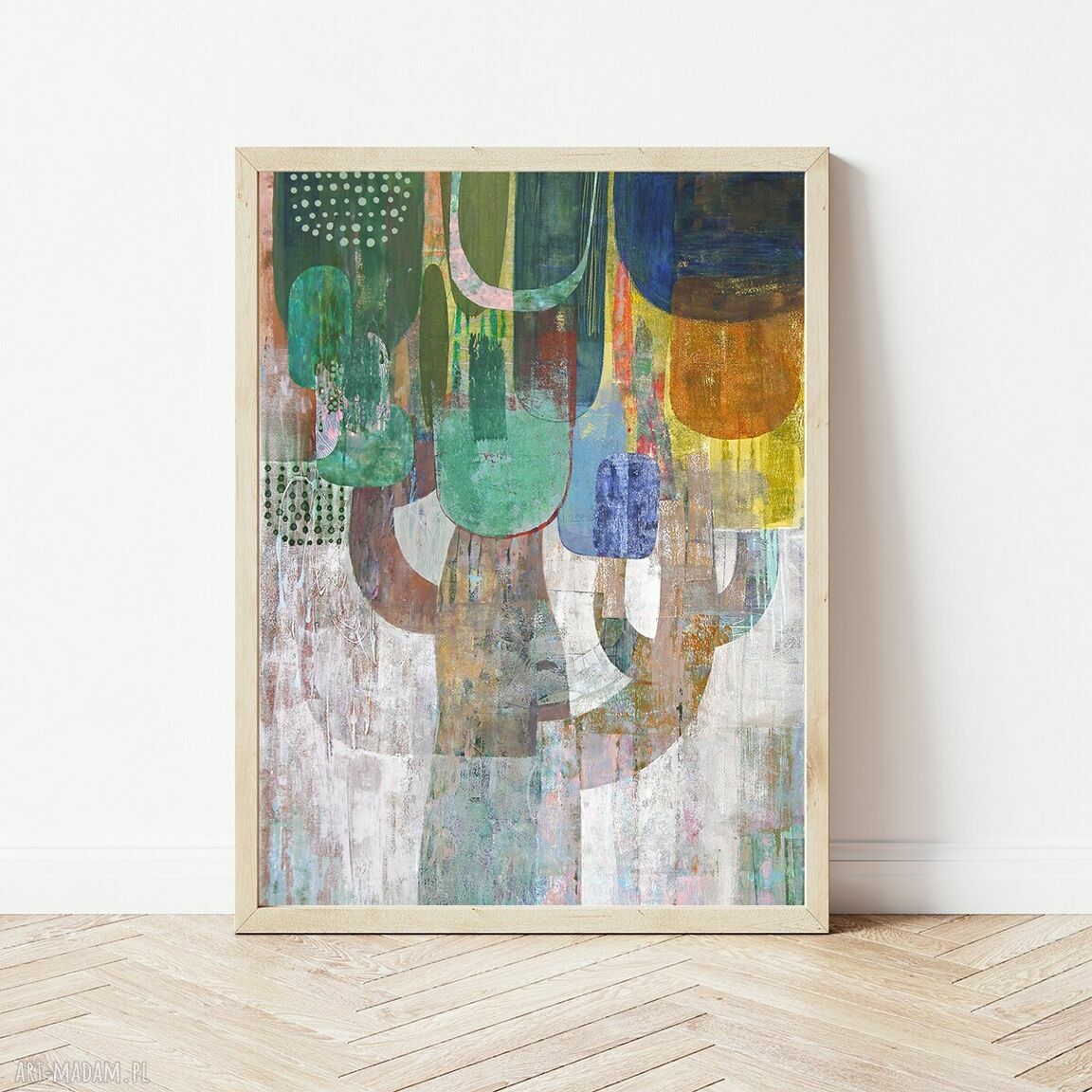 Sekrety Drzewa II - nowoczesny plakat z abstrakcją