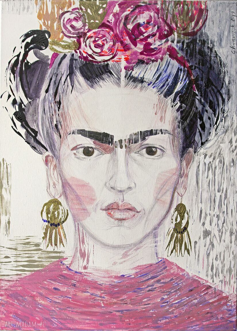 Plakat A2 Frida Kahlo - reprodukcja obrazu na grubym, matowym papierze