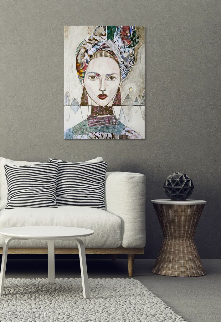 Plakat A2 - Kobieta w Turbanie - elegancki wydruk portretu