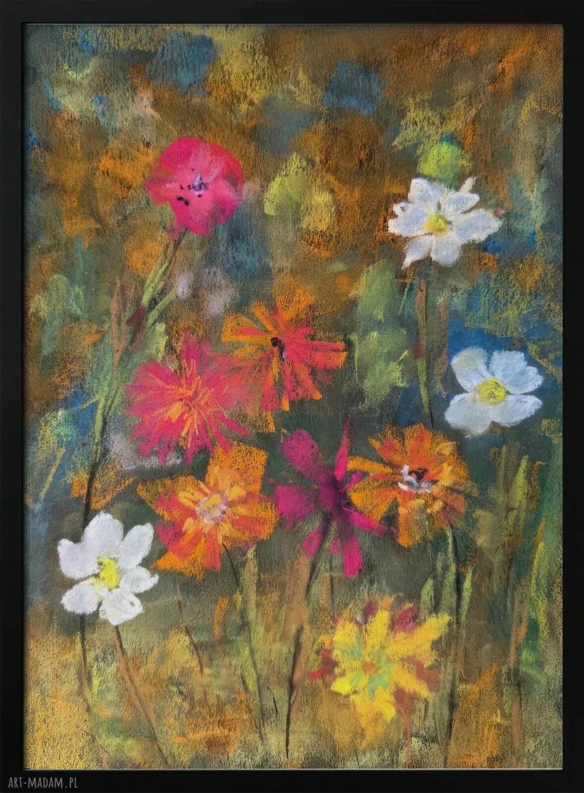 Plakat A3 Kwiaty polskie - reprodukcja pasteli suchych (29,7 x 42 cm)