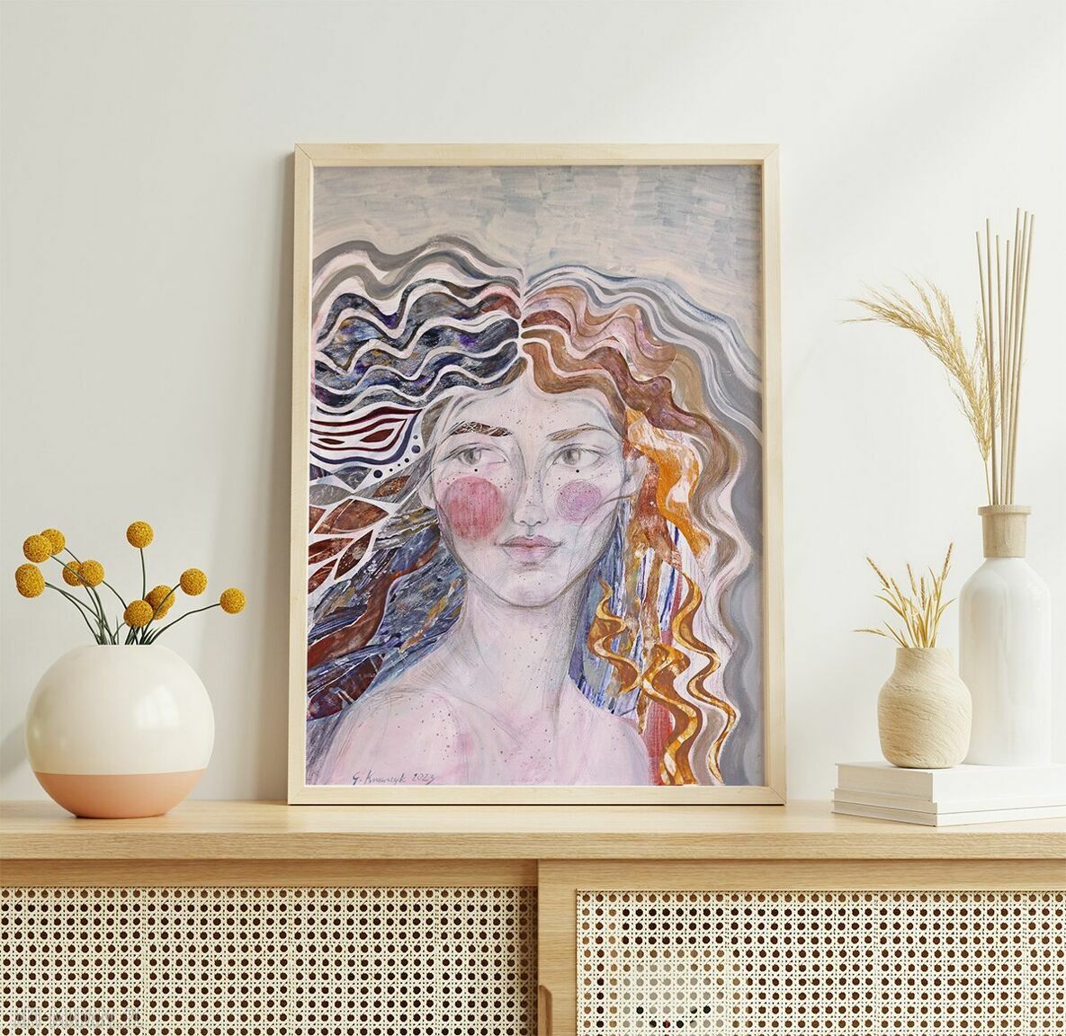 Plakat A3 Piegowata - portret kobiety