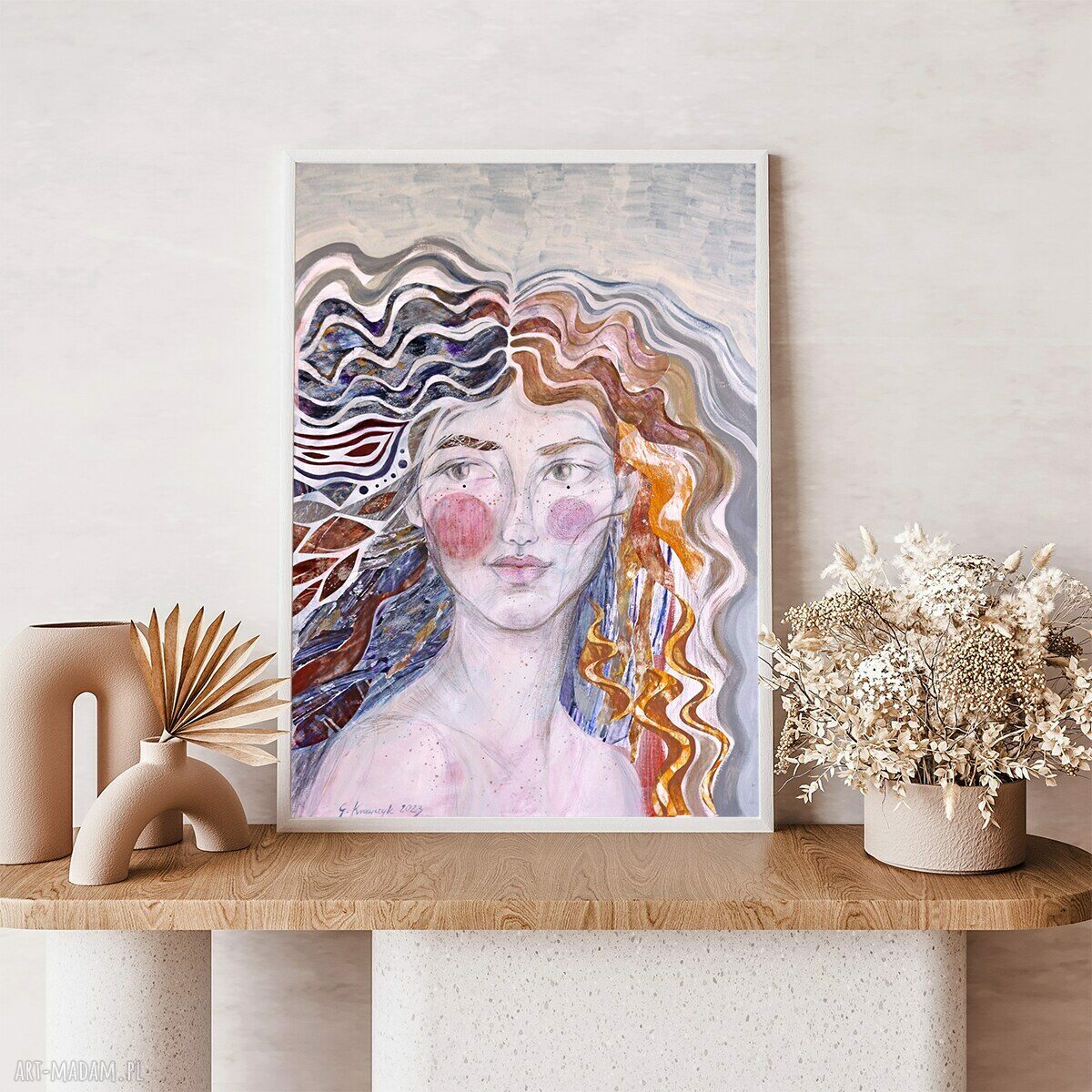 Plakat A4 Piegowata - portret kobiety Gabriela Krawczyk