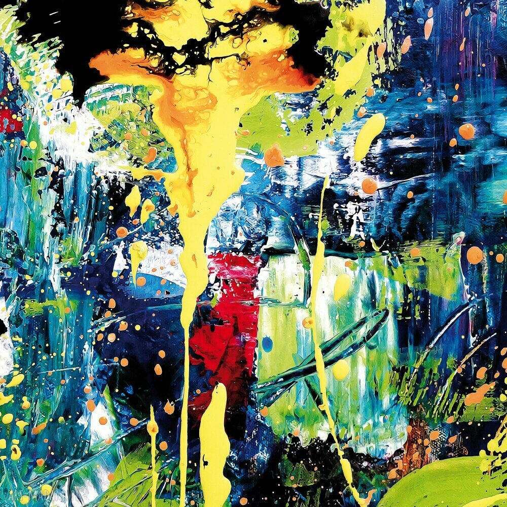 Plakat Abstrakcja fluo - format B1 70x100 cm