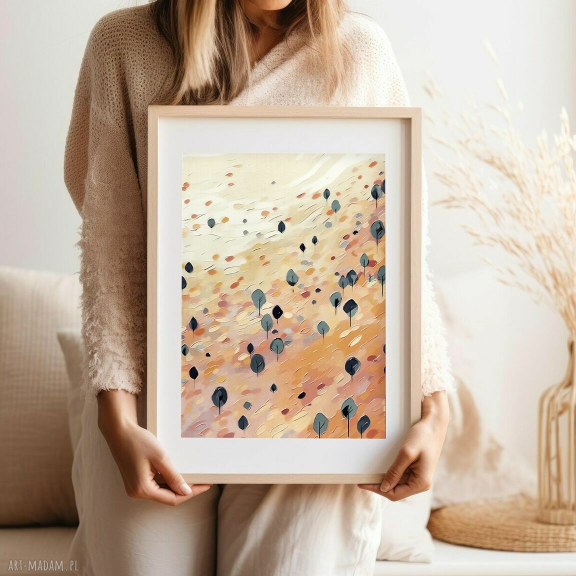 Plakat Abstrakcja Drzewa 30x40 cm - kolorowy akcent do Twojego wnętrza