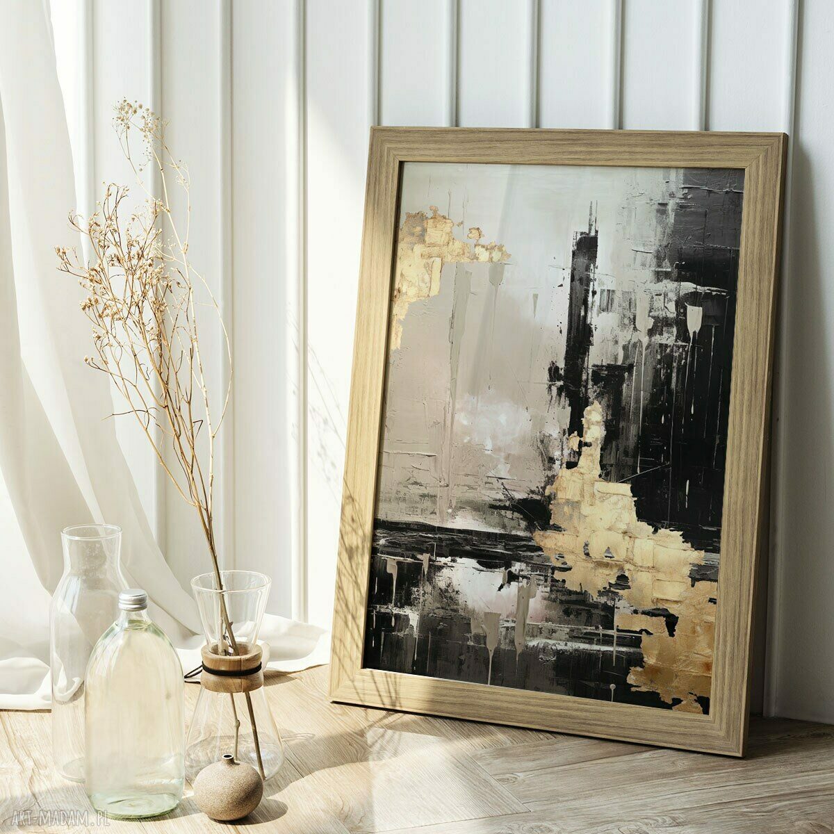 Plakat Abstrakcja ze złotem - format 50x70 cm