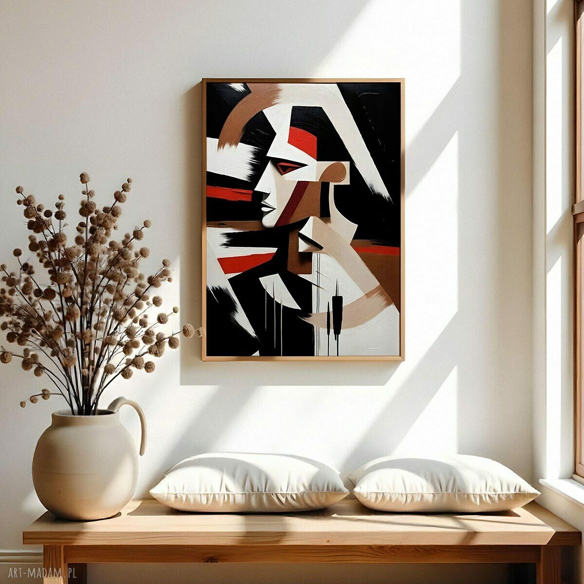 Modny plakat Abstrakcja z profilu 50x70 cm - elegancki akcent do Twojego salonu