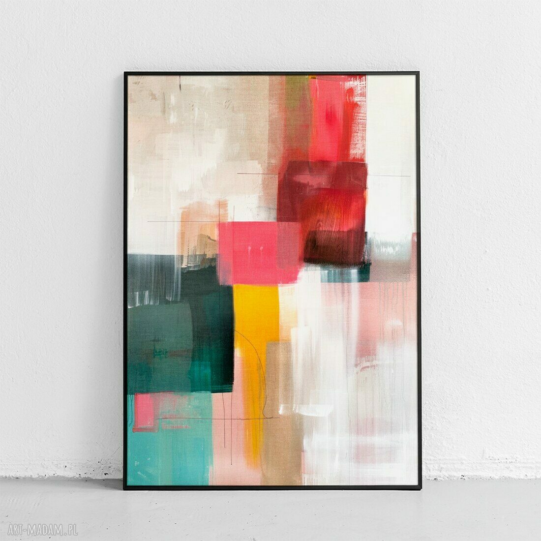 Kolorowy plakat Abstrakcja malarska 40x50 cm - Hogstudio