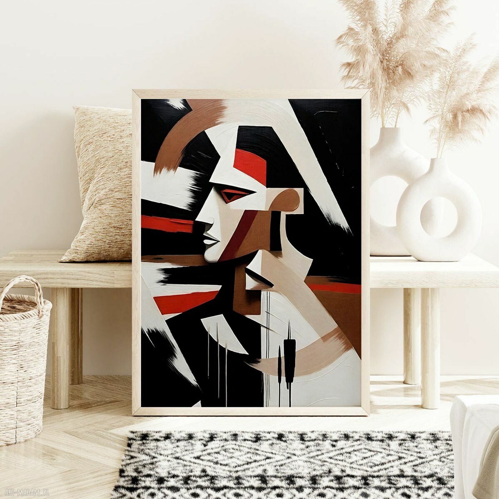 Plakat Abstrakcja z profilu 61x91 cm - Hogstudio