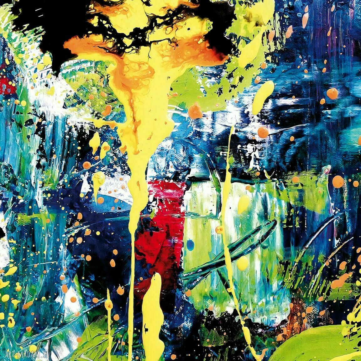 Plakat abstrakcja fluo 30x40 cm - Hogstudio