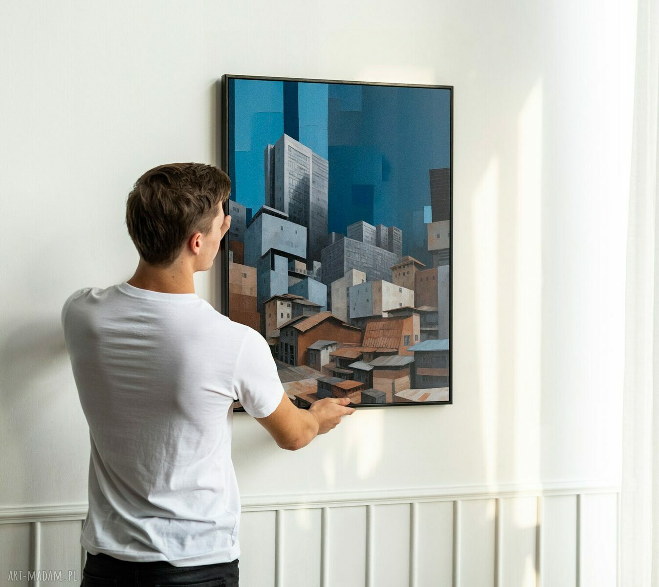 Plakat abstrakcja kolor do wnętrza - format 61x91 cm