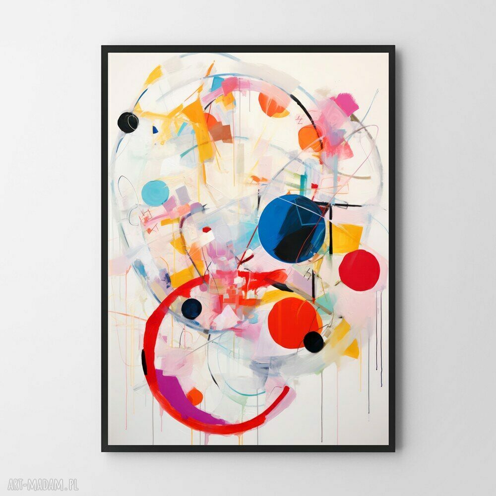 Plakat abstrakcja kosmicznie kolorowa 50x70 cm - modny prezent do wnętrz
