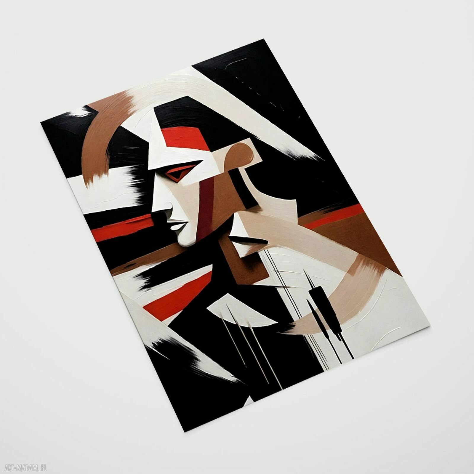 Plakat Abstrakcja z profilu 30x40 cm - nowoczesny akcent do Twojego wnętrza