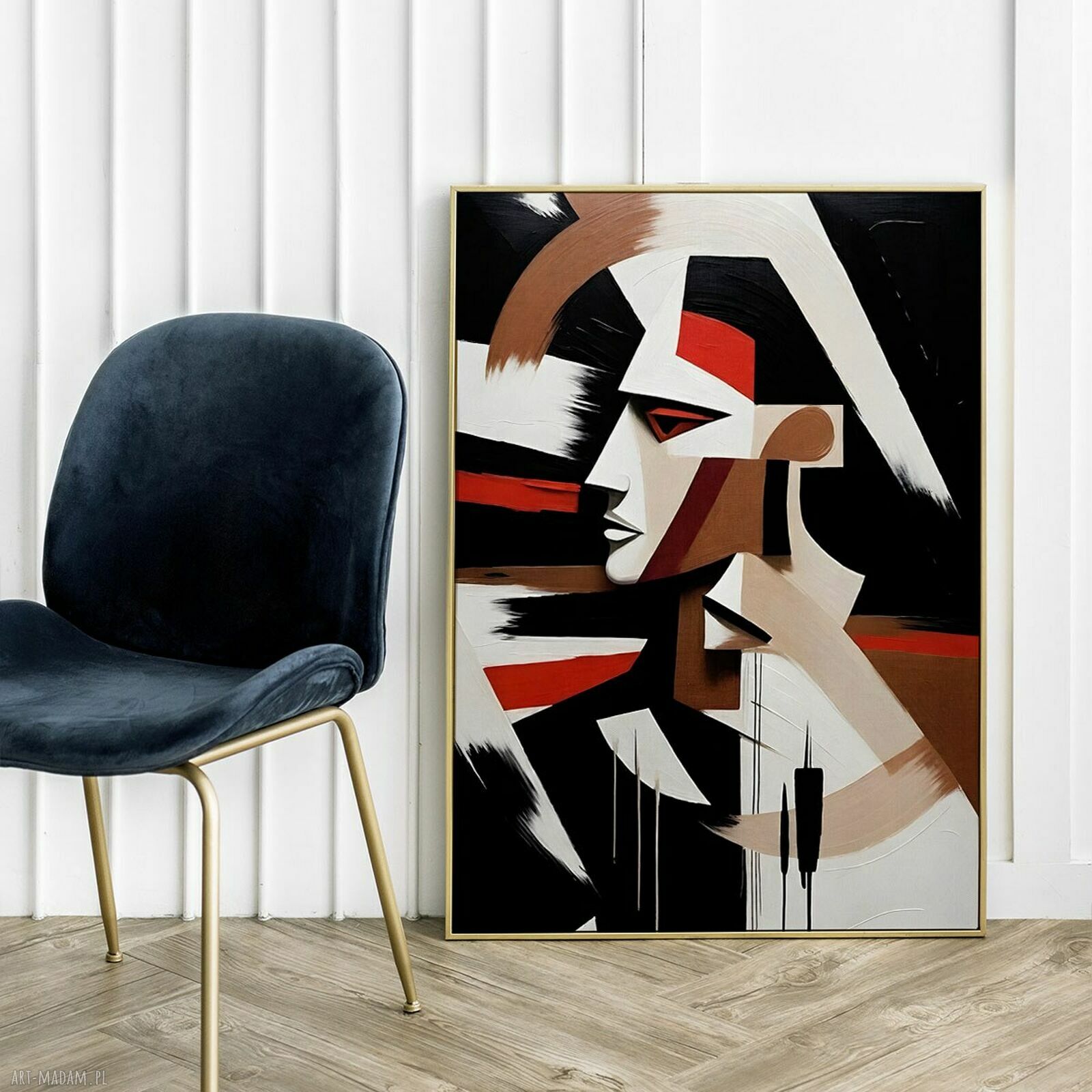 Plakat Abstrakcja z profilu 61x91 cm - Hogstudio