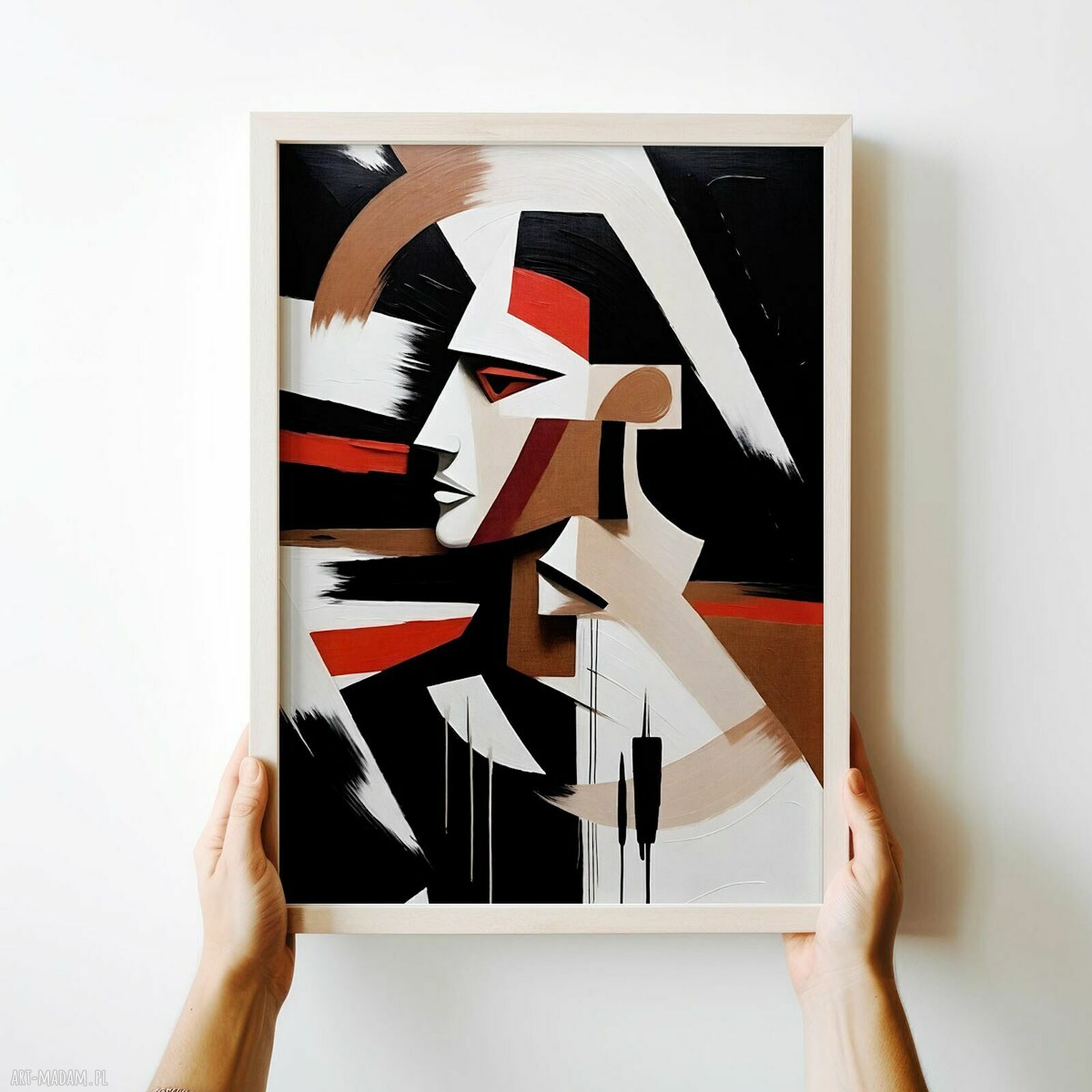 Plakat Abstrakcja z profilu 30x40 cm - nowoczesny akcent do Twojego wnętrza