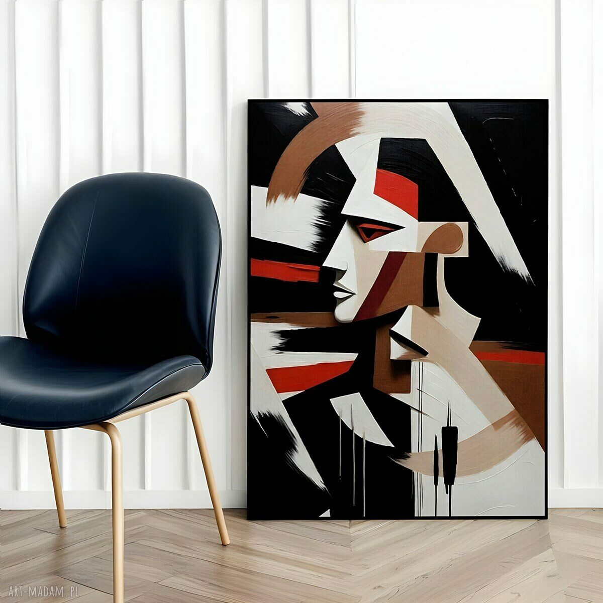 Modny plakat Abstrakcja z profilu 50x70 cm - elegancki akcent do Twojego salonu