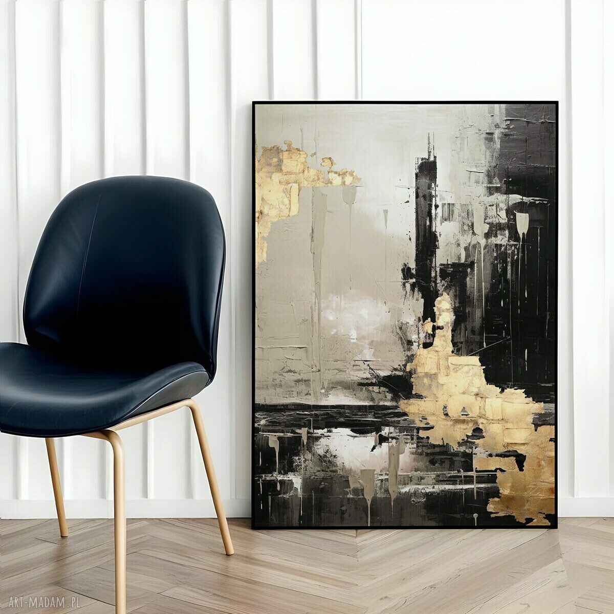 Plakat Abstrakcja ze złotem - format 50x70 cm