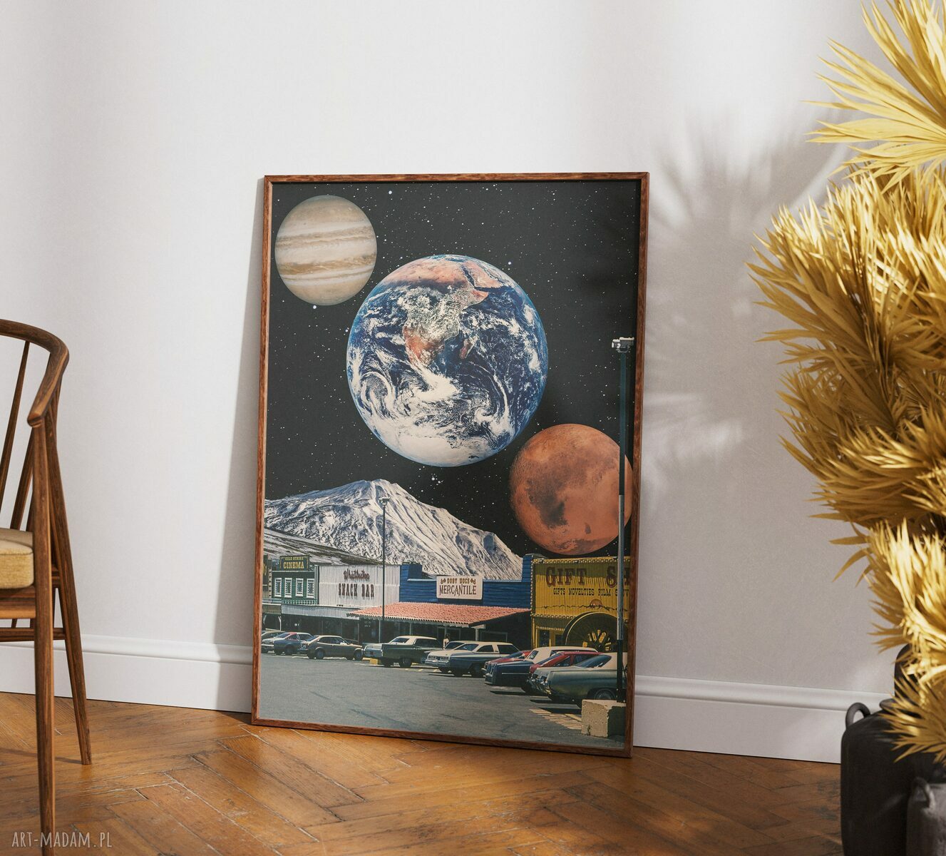 Plakat Amerykański Sen A3 (29,7x42 cm) - kolaż USA i kosmos