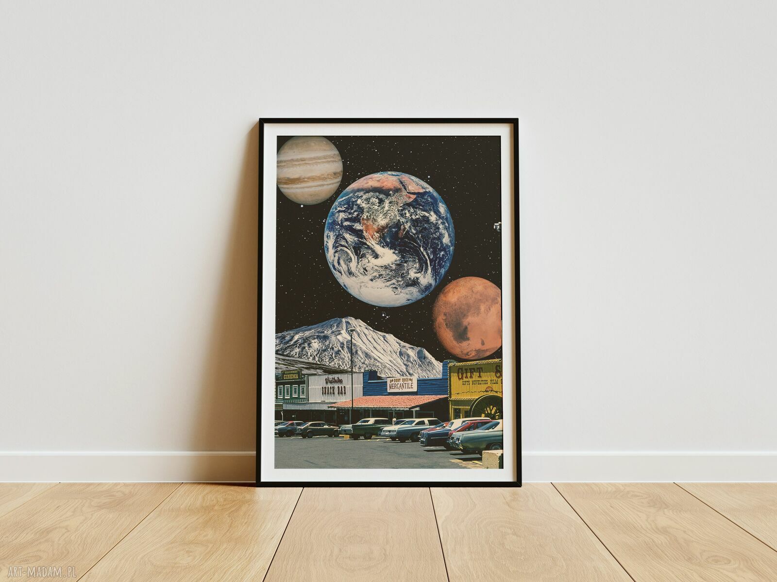 Plakat „Amerykański Sen” 50x70 cm - surrealistyczny kolaż vintage USA