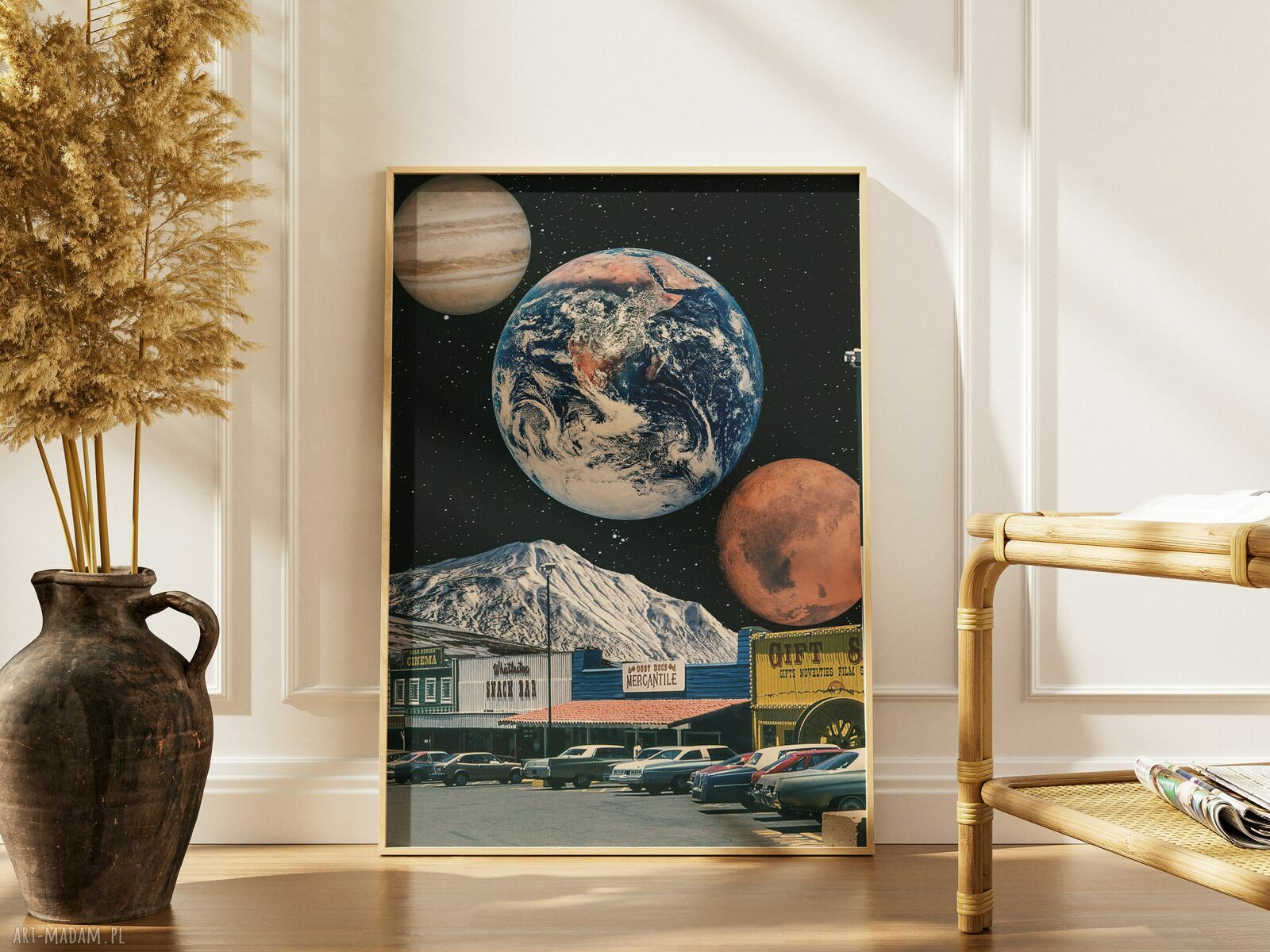 Plakat „Amerykański Sen” 50x70 cm - surrealistyczny kolaż vintage USA